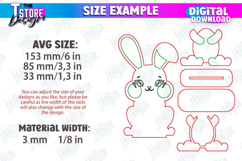 Easter Money Holders Bundle | Greeting Cards | Money Card | Easter Bunny | CNC Files SVG The T Store Design 