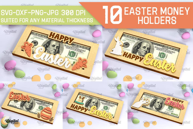 Easter Money Holders SVG Bundle. Money Holders Laser Cut SVG Evgenyia Guschina 