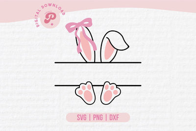Easter Monogram SVG Bunny Ears SVG Totally Posie 
