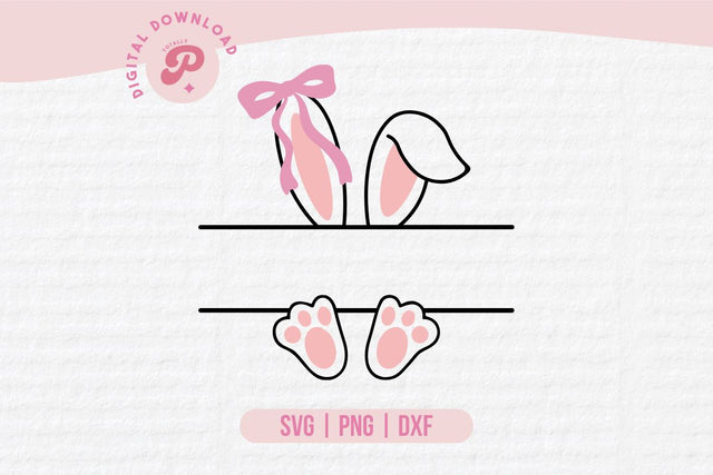 Easter Monogram SVG Bunny Ears SVG Totally Posie 