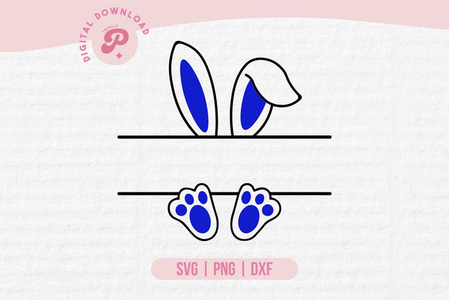 Easter Monogram SVG Bunny Ears SVG Totally Posie 