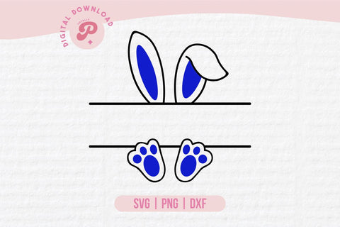 Easter Monogram SVG Bunny Ears SVG Totally Posie 