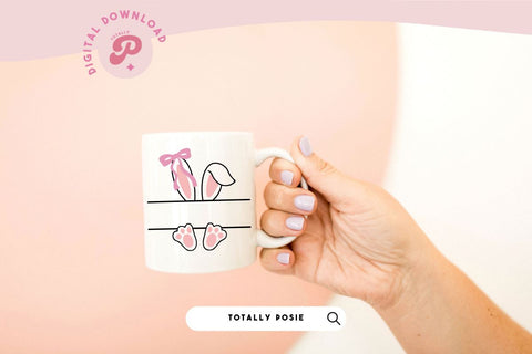 Easter Monogram SVG Bunny Ears SVG Totally Posie 