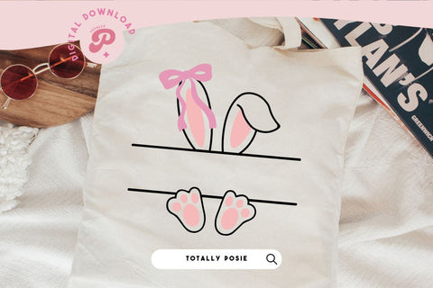 Easter Monogram SVG Bunny Ears SVG Totally Posie 