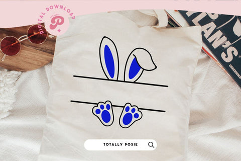 Easter Monogram SVG Bunny Ears SVG Totally Posie 