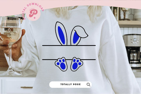 Easter Monogram SVG Bunny Ears SVG Totally Posie 