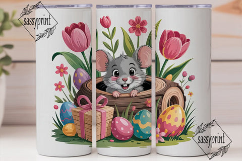 Easter Mouse 20oz Tumbler Wrap Sublimation sassyprint 