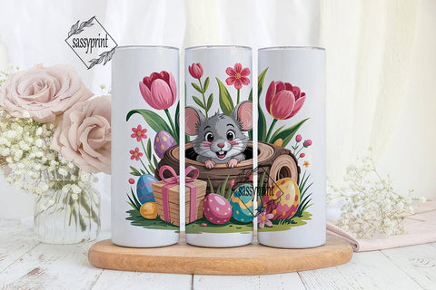Easter Mouse 20oz Tumbler Wrap Sublimation sassyprint 
