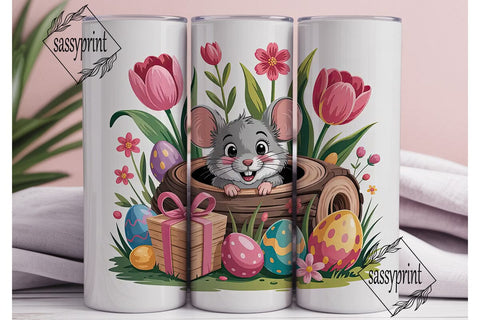 Easter Mouse 20oz Tumbler Wrap Sublimation sassyprint 