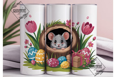 Easter Mouse 20oz Tumbler Wrap Sublimation sassyprint 