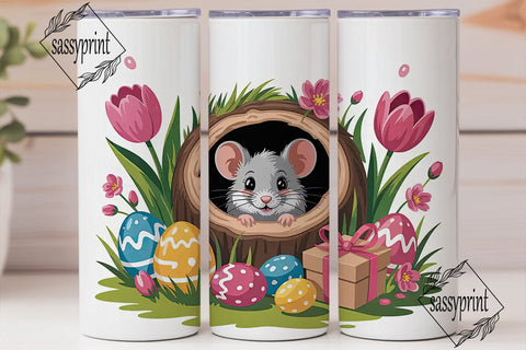 Easter Mouse 20oz Tumbler Wrap Sublimation sassyprint 