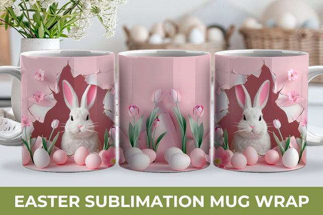 Easter mug wrap, easter sublimation mug wrap Sublimation KMarinaDesign 