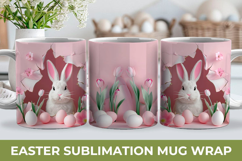 Easter mug wrap, easter sublimation mug wrap Sublimation KMarinaDesign 
