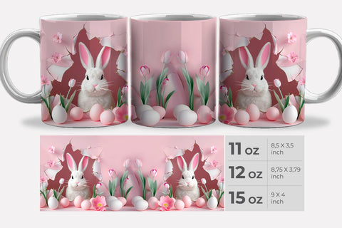 Easter mug wrap, easter sublimation mug wrap Sublimation KMarinaDesign 