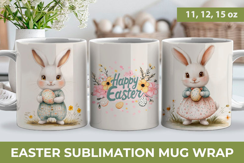 Easter mug wrap, easter sublimation Sublimation KMarinaDesign 