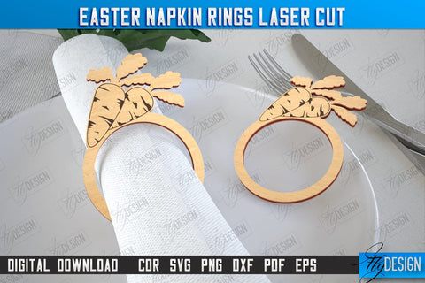 Easter Napkin Rings Bundle | Holidays Dinner | Adornment Dining Table | Easter Décor | CNC Files SVG Fly Design 