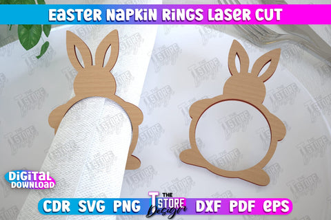 Easter Napkin Rings Bundle | Holidays Dinner | Adornment Dining Table | Easter Décor | CNC Files SVG The T Store Design 