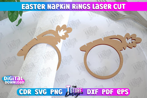 Easter Napkin Rings Bundle | Holidays Dinner | Adornment Dining Table | Easter Décor | CNC Files SVG The T Store Design 