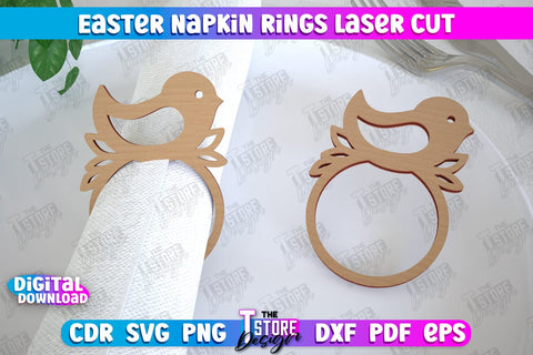 Easter Napkin Rings Bundle | Holidays Dinner | Adornment Dining Table | Easter Décor | CNC Files SVG The T Store Design 