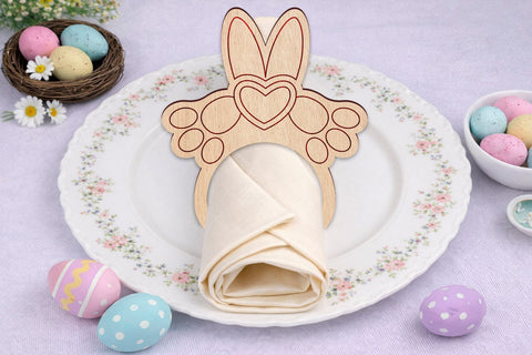 Easter napkin rings holder, Holiday dinner decoration laser cut SVG AnastasiyaArtDesign 