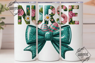 Easter Nurse 20oz Tumbler Wrap Sublimation sassyprint 