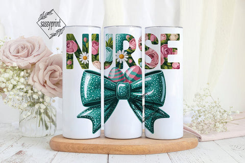Easter Nurse 20oz Tumbler Wrap Sublimation sassyprint 