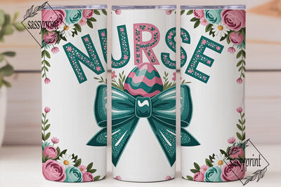 Easter Nurse 20oz Tumbler Wrap Sublimation sassyprint 