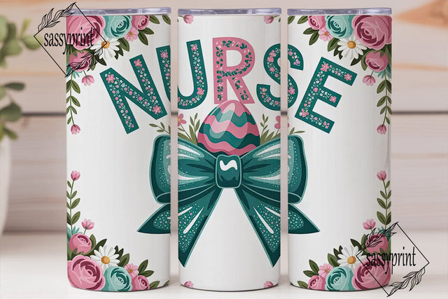 Easter Nurse 20oz Tumbler Wrap Sublimation sassyprint 