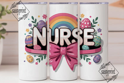 Easter Nurse 20oz Tumbler Wrap Sublimation sassyprint 