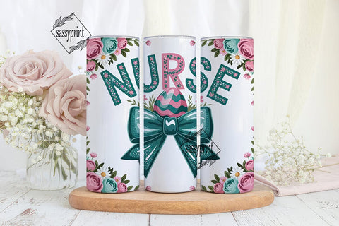 Easter Nurse 20oz Tumbler Wrap Sublimation sassyprint 