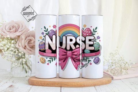 Easter Nurse 20oz Tumbler Wrap Sublimation sassyprint 