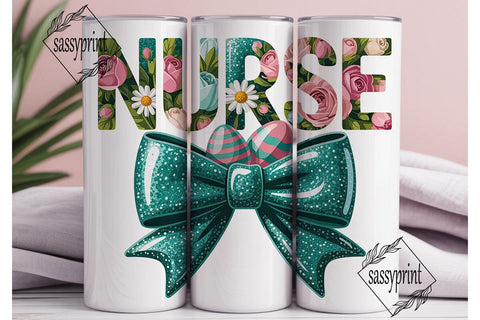 Easter Nurse 20oz Tumbler Wrap Sublimation sassyprint 