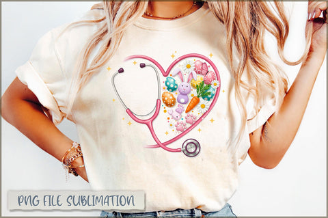 Easter Nurse Heart PNG, Nurse Easter Day Sublimation Shetara Begum 
