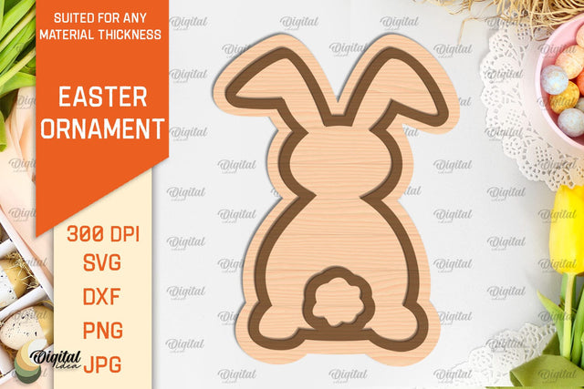 Easter Ornament SVG. Easter Decorations Laser Cut. Easter Bunny SVG SVG Evgenyia Guschina 