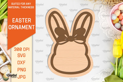 Easter Ornament SVG. Easter Decorations Laser Cut. Easter Bunny SVG SVG Evgenyia Guschina 