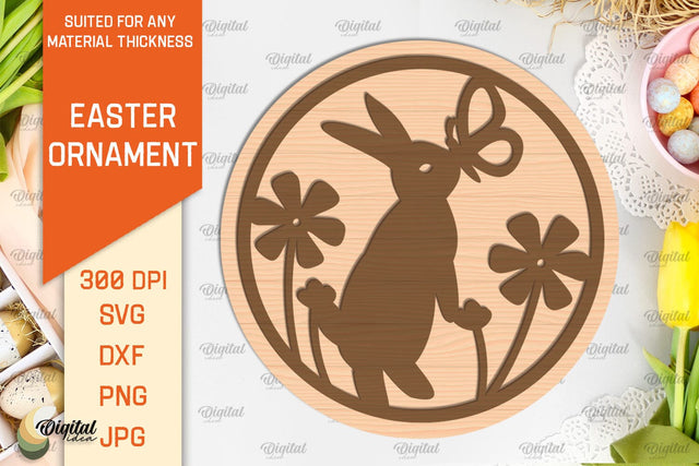 Easter Ornament SVG. Easter Decorations Laser Cut. Easter Bunny SVG SVG Evgenyia Guschina 