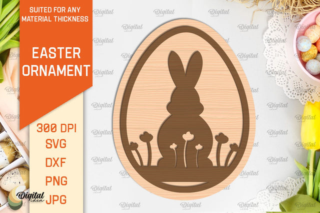 Easter Ornament SVG. Easter Decorations Laser Cut. Easter Bunny SVG SVG Evgenyia Guschina 