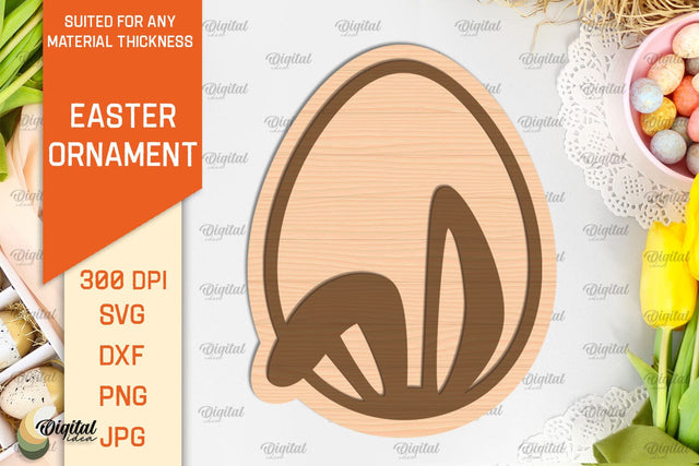 Easter Ornament SVG. Easter Decorations Laser Cut. Easter Bunny SVG SVG Evgenyia Guschina 