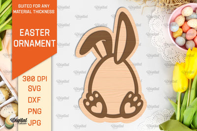 Easter Ornament SVG. Easter Decorations Laser Cut. Easter Bunny SVG SVG Evgenyia Guschina 