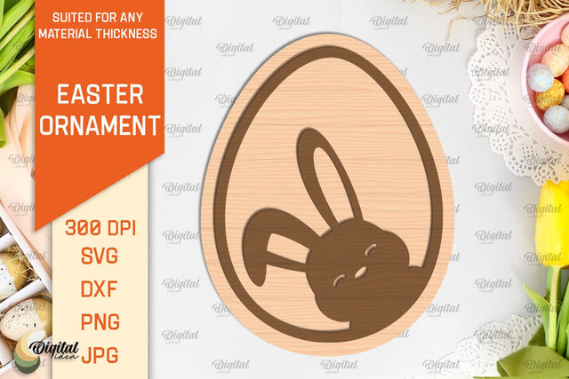 Easter Ornament SVG. Easter Decorations Laser Cut. Easter Bunny SVG SVG Evgenyia Guschina 