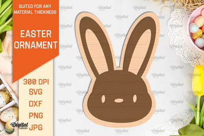 Easter Ornament SVG. Easter Decorations Laser Cut. Easter Bunny SVG SVG Evgenyia Guschina 