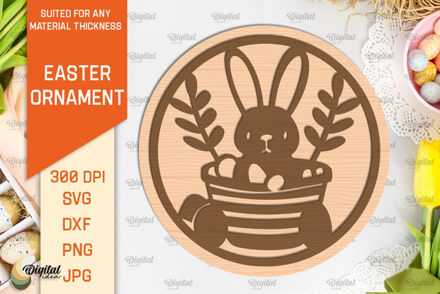 Easter Ornament SVG. Easter Decorations Laser Cut. Easter Bunny SVG SVG Evgenyia Guschina 