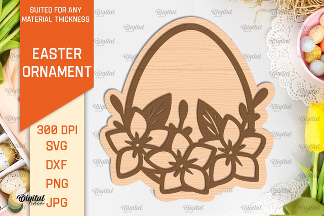 Easter Ornament SVG. Easter Decorations Laser Cut. Easter Egg SVG SVG Evgenyia Guschina 
