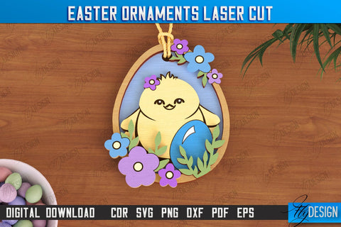 Easter Ornaments Bundle | Happy Easter | Easter Design | Easter Hanging Décor | Easter Medallion | CNC Files SVG Fly Design 