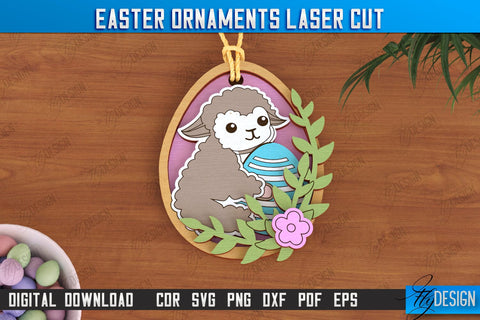 Easter Ornaments Bundle | Happy Easter | Easter Design | Easter Hanging Décor | Easter Medallion | CNC Files SVG Fly Design 