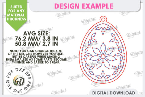 Easter Ornaments Laser Cut Bundle. Embroidery Blanks SVG SVG Evgenyia Guschina 