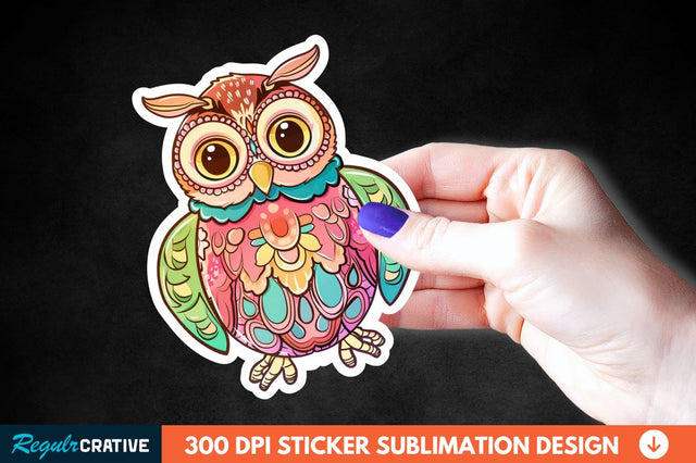 Easter Owl Sticker Clipart Sublimation Regulrcrative 