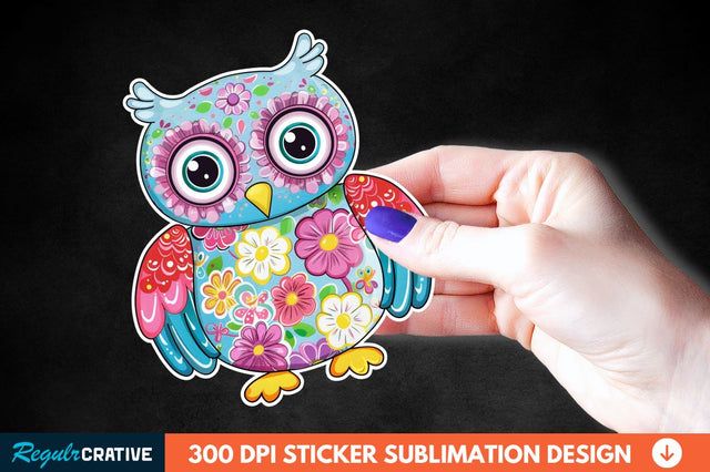 Easter Owl Sticker Clipart Sublimation Regulrcrative 
