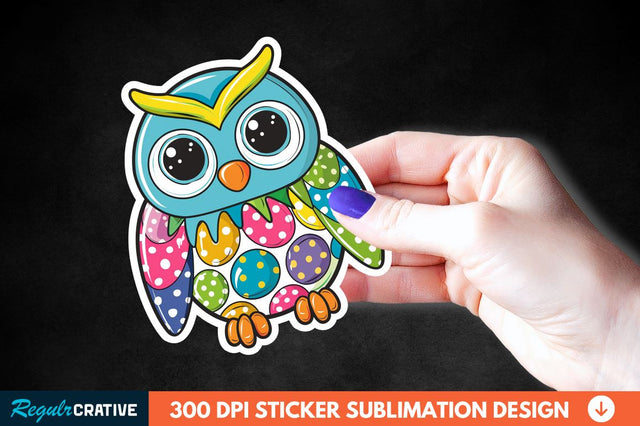 Easter Owl Sticker Clipart Sublimation Regulrcrative 