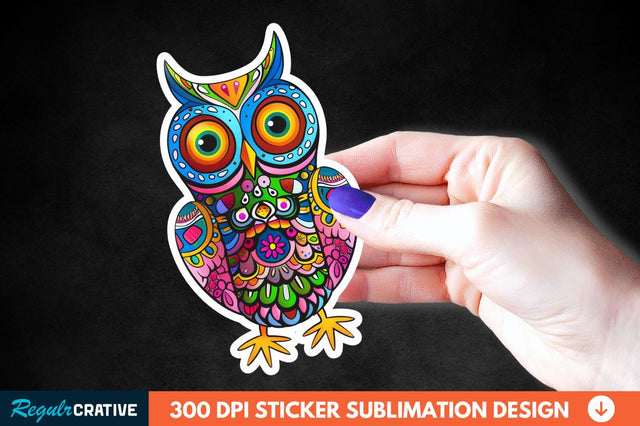 Easter Owl Sticker Clipart Sublimation Regulrcrative 